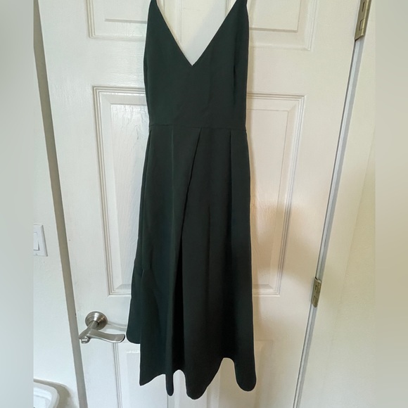 Eliacher tea length fit and flare dress with POCKETS! Dark green, size 8. - Picture 6 of 6